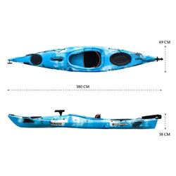 Oceanus 3.8M Single Sit In Kayak - Blue Sea [Newcastle]