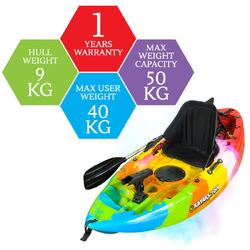 Puffin Pro Kids Kayak Package - Rainbow [Brisbane-Darra]