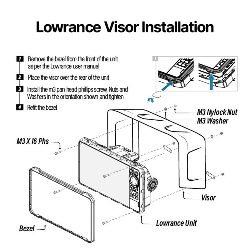 BerleyPro Lowrance Eagle 7 Visor BerleyPro Lowrance Eagle 7 Visor