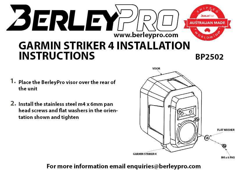 BerleyPro Garmin Striker Plus 4 Visor BerleyPro Garmin Striker Plus 4 Visor