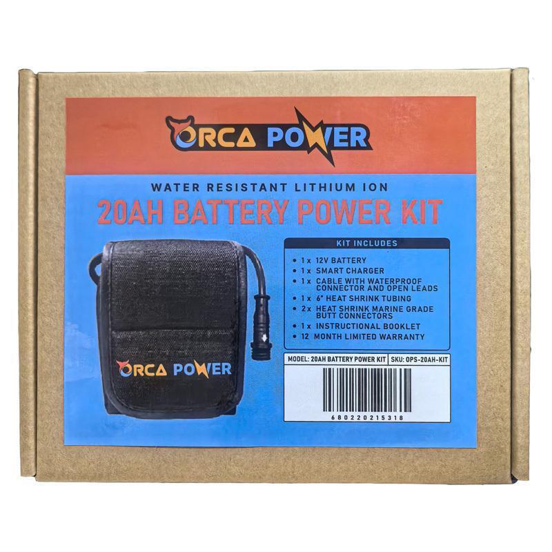 Orca Power 12V 20AH Lithium-Ion Battery Power Kit Orca Power 12V 20AH Lithium-Ion Battery Power Kit
