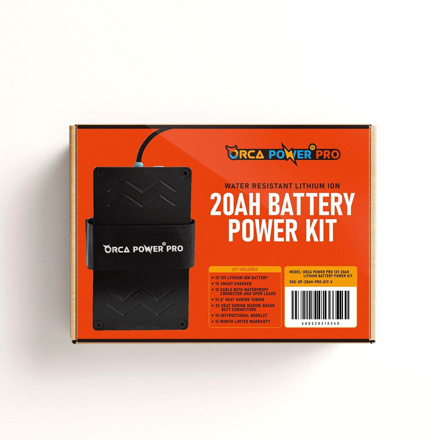 Orca Power Pro 12V 20AH Lithium-Ion Battery Power Kit Orca Power Pro 12V 20AH Lithium-Ion Battery Power Kit