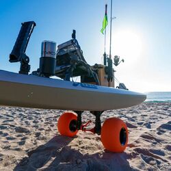 YakAttack TowNStow Scupper Kayak Cart With Sand Tires YakAttack TowNStow Scupper Kayak Cart With Sand Tires