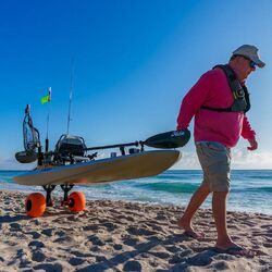 YakAttack TowNStow Scupper Kayak Cart With Sand Tires YakAttack TowNStow Scupper Kayak Cart With Sand Tires