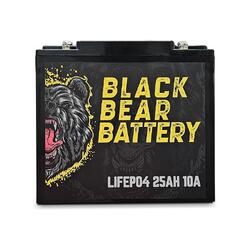 Black Bear Battery LiFePo4 25Ah Battery with 10A Charger Black Bear Battery LiFePo4 25Ah Battery with 10A Charger