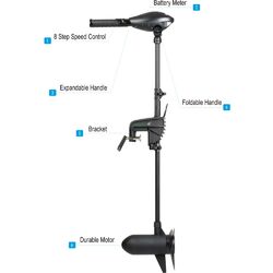 Haswing Osapian 30lbs Electric Outboard Motor - Max 360W 12V Black Haswing Osapian 30lbs Electric Outboard Motor - Max 360W 12V Black