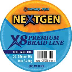 NextGen X8 Premium Braided Line Blue Camo 6.8KG