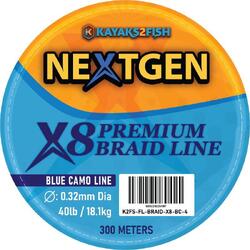 NextGen X8 Premium Braided Line Blue Camo 18.1KG