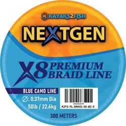 NextGen X8 Premium Braided Line Blue Camo 22.6KG