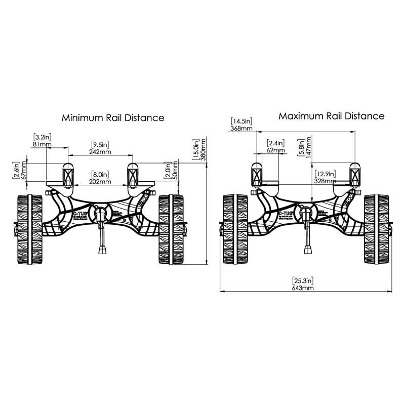 Railblaza C-Tug R with Kiwi Wheels Railblaza C-Tug R with Kiwi Wheels