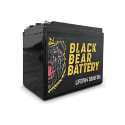 Black Bear Battery LiFePo4 50Ah Battery with 10A Charger Black Bear Battery LiFePo4 50Ah Battery with 10A Charger
