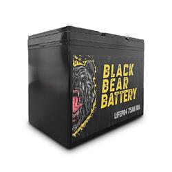 Black Bear Battery LiFePo4 75AH Battery with 10A Charger Black Bear Battery LiFePo4 75AH Battery with 10A Charger