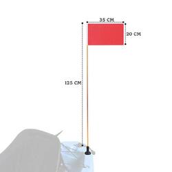 K2F Kayak Safety Flag Telescoping with Universal Rail Mount Base Included [Delivered]