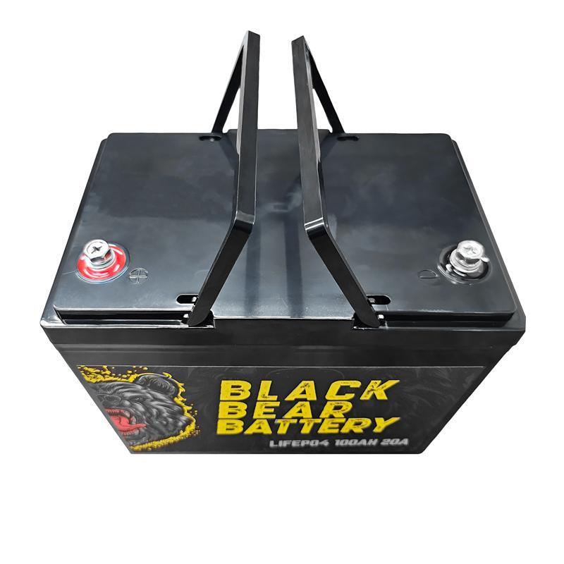 Black Bear Battery LiFePO4 100AH Battery with 20A Charger Black Bear Battery LiFePO4 100AH Battery with 20A Charger