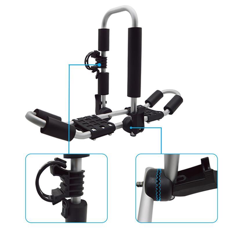 K2F Adjustable Twin J-Style Kayak Carrier Roof Rack Mounted Holder K2F Adjustable Twin J-Style Kayak Carrier Roof Rack Mounted Holder