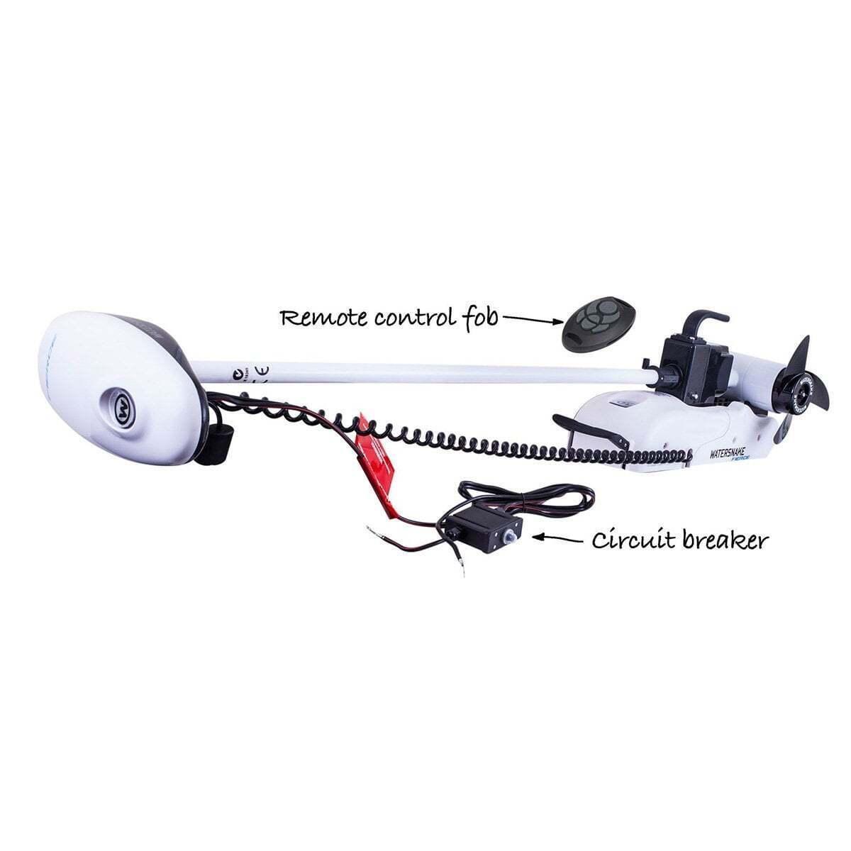 Watersnake Fierce 54lb 48in Remote Bow Mount Electric Motor Watersnake Fierce 54lb 48in Remote Bow Mount Electric Motor