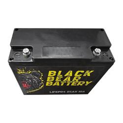 Black Bear Battery LiFePo4 25Ah Battery with 10A Charger Black Bear Battery LiFePo4 25Ah Battery with 10A Charger