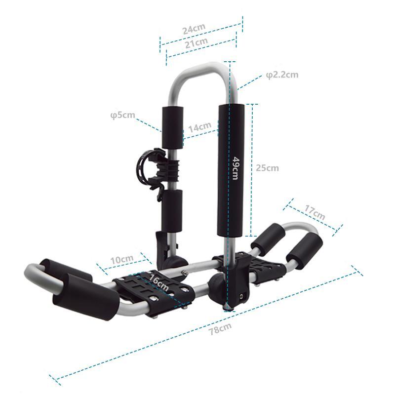 K2F Adjustable Twin J-Style Kayak Carrier Roof Rack Mounted Holder K2F Adjustable Twin J-Style Kayak Carrier Roof Rack Mounted Holder