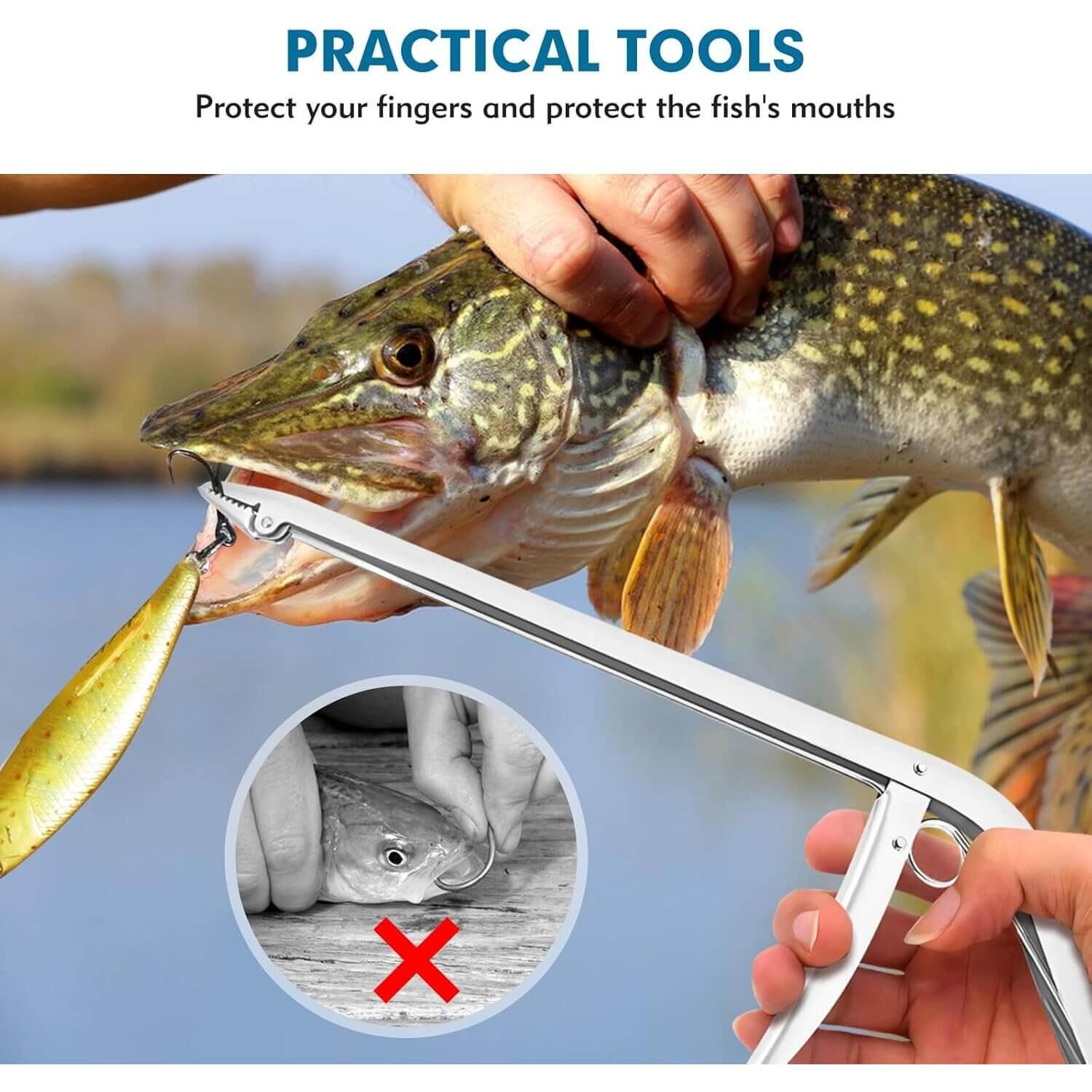 best fish hook extractor OROOTL Fishing Remover Tool, Portable Easy Squeeze Out Fishing Hook Separator Aluminum Dehooker Removal Puller for Saltwater Freshwater Fishing : Sports & Outdoors For when you want that fly back but dont want anything to do with those teeth NextGen Fish Hook Remover Extractor