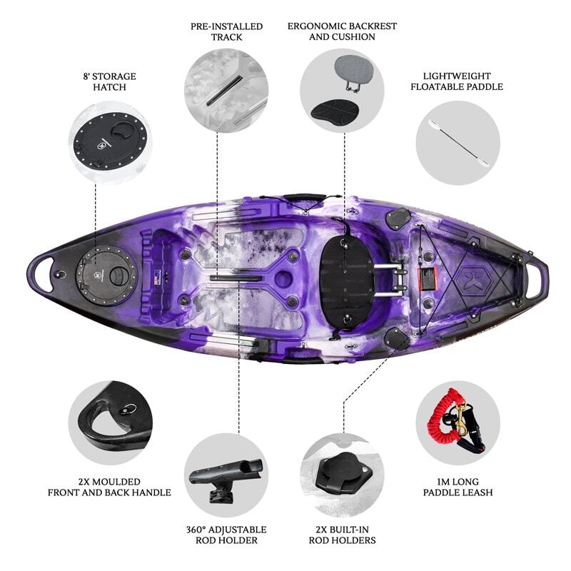 NextGen 7 Fishing Kayak Package - Purple Camo [Brisbane-Darra]