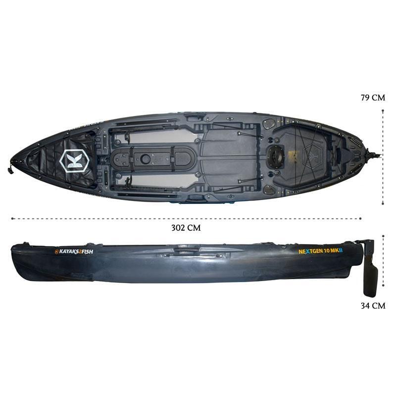 NEXTGEN 10 MKII Pro Fishing Kayak Package - Raven [Perth]