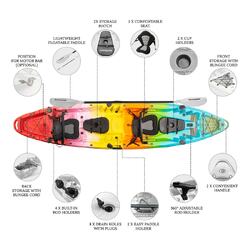 Merlin Double Fishing Kayak Package - Rainbow [Brisbane-Rocklea]