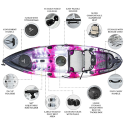 NextGen 9 Fishing Kayak Package - Pink Camo [Perth]