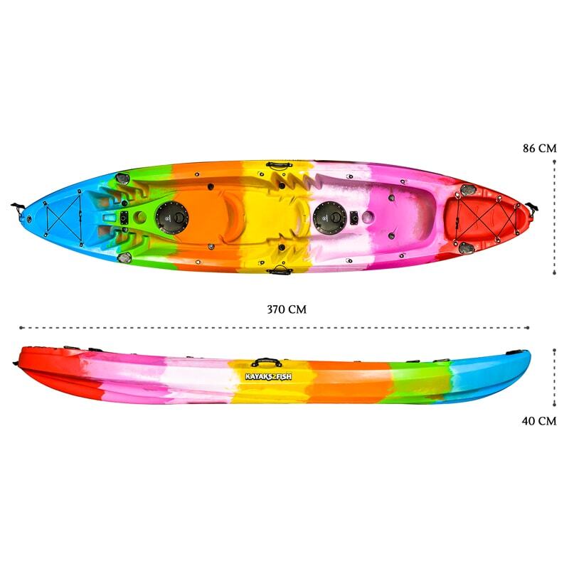 Eagle Double Fishing Kayak Package - Rainbow [Melbourne]
