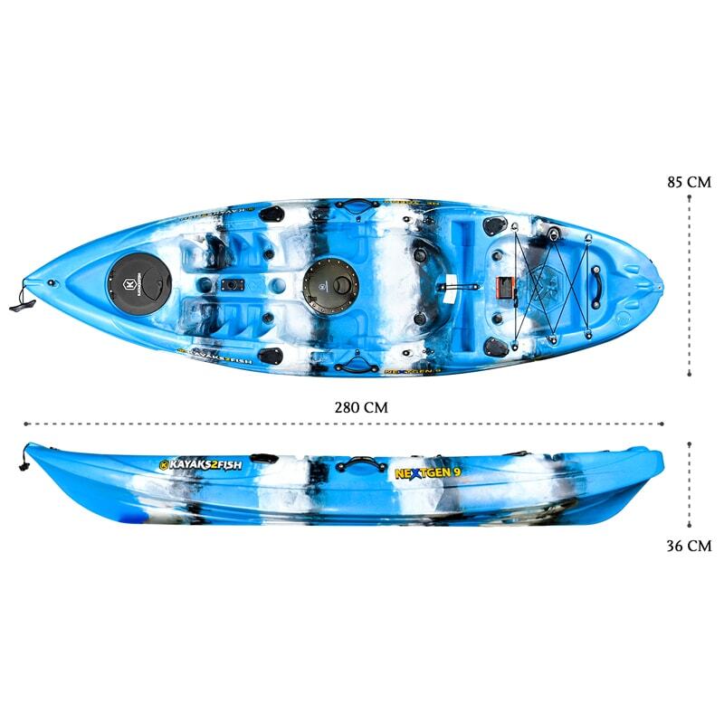 NEXTGEN 9 Fishing Kayak Package - Blue Lagoon [Newcastle]