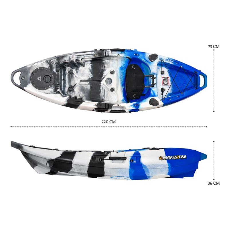 NEXTGEN 7 Fishing Kayak Package - Blue Camo [Brisbane-Coorparoo]