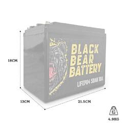 Black Bear Battery LiFePo4 50Ah Battery with 10A Charger Black Bear Battery LiFePo4 50Ah Battery with 10A Charger