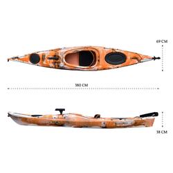 Oceanus 3.8M Single Sit In Kayak - Coral [Brisbane-Darra]