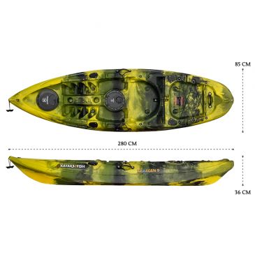 NEXTGEN 9 Fishing Kayak Package - Aussie Gold [Brisbane-Rocklea]