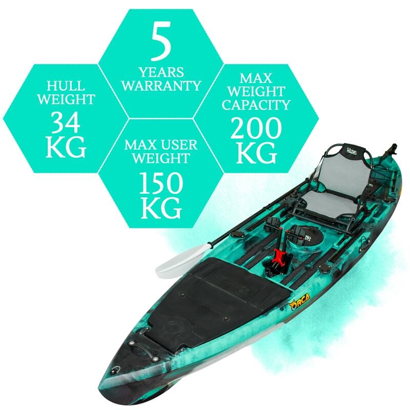 Kronos Foot Pedal Pro Fish Kayak Package with Max-Drive  - Bora Bora [Perth]