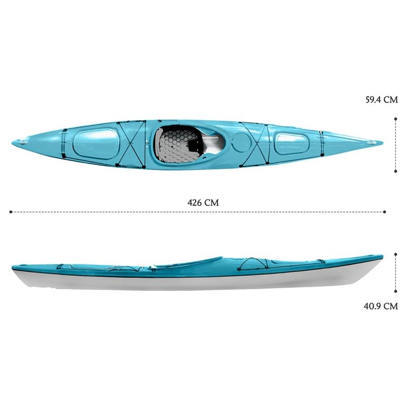 Orca Outdoors Xlite 14 Ultralight Performance Touring Kayak - Aqua [Sydney]