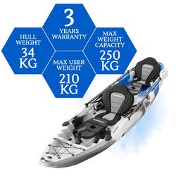 Merlin Double Fishing Kayak Package - Blue Camo [Melbourne]