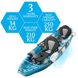Merlin Double Fishing Kayak Package - Blue Lagoon [Melbourne]