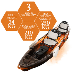 Merlin Pro Double Fishing Kayak Package - Sunset [Brisbane-Rocklea]