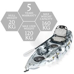 NextGen 9 Fishing Kayak Package - Grey Camo [Newcastle]