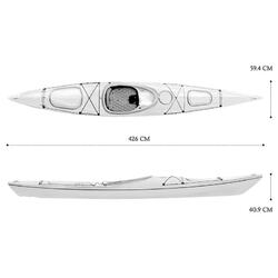 Orca Outdoors Xlite 14 Ultralight Performance Touring Kayak - White [Melbourne]
