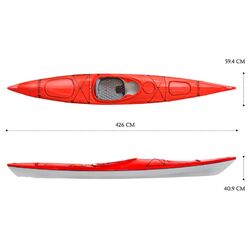 Orca Outdoors Xlite 14 Ultralight Performance Touring Kayak - Krimson [Sydney]