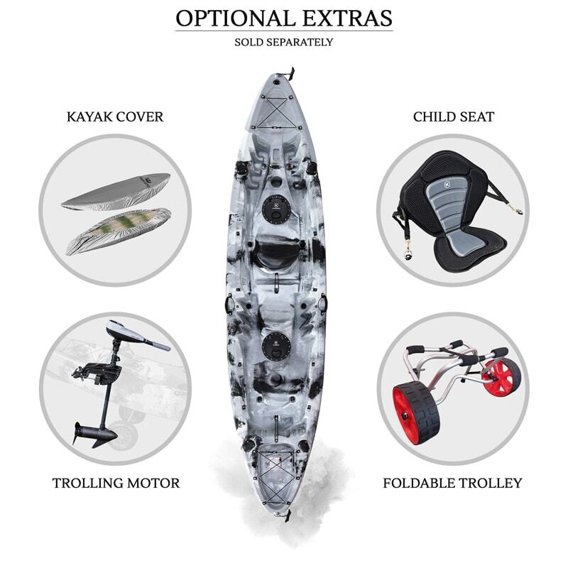Eagle Pro Double Fishing Kayak Package - Grey Camo [Brisbane-Coorparoo]
