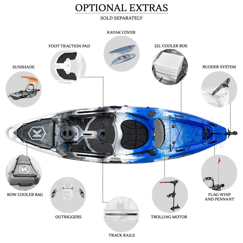 NextGen 1 +1 Fishing Tandem Kayak Package - Blue Camo [Newcastle]