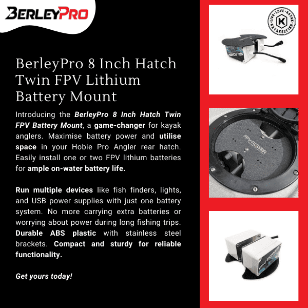 BerleyPro 8 Inch Hatch Twin FPV Lithium Battery Mount
