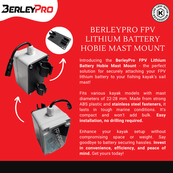 BerleyPro FPV Lithium Battery Hobie Mast Mount