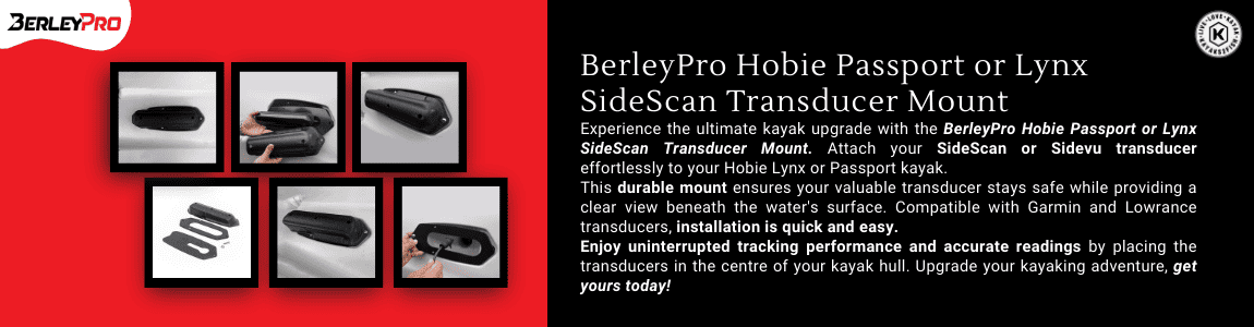 BerleyPro Hobie Passport or Lynx SideScan Transducer Mount