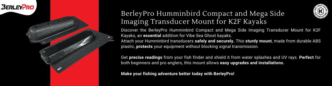 BerleyPro Humminbird Compact and Mega Side Imaging Transducer Mount for K2F Kayaks