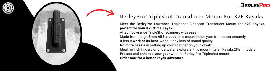 BerleyPro Tripleshot Transducer Mount For K2F Kayaks