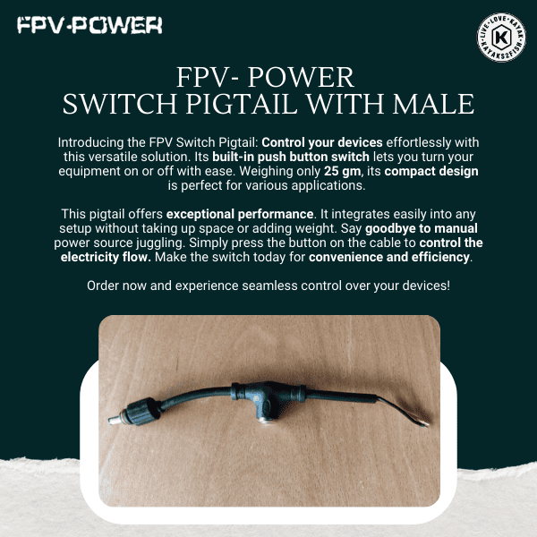  FPV- Power Switch Pigtail with Male