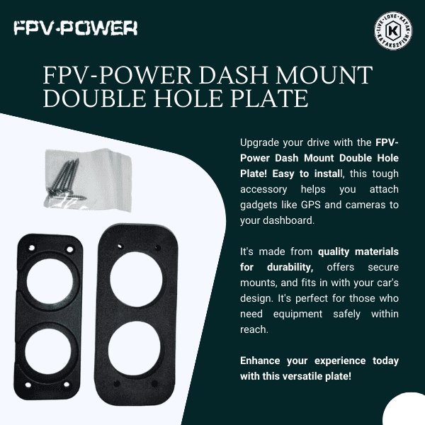 FPV-Power Dash Mount Double Hole Plate